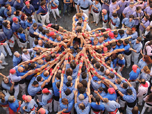 Fires de Girona 2014. Diada castellera amb Marrecs de Salt, Minyons de Terrassa i Capgrossos de Mataró