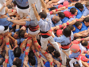 Fires de Girona 2014. Diada castellera amb Marrecs de Salt, Minyons de Terrassa i Capgrossos de Mataró