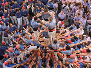 Fires de Girona 2014. Diada castellera amb Marrecs de Salt, Minyons de Terrassa i Capgrossos de Mataró