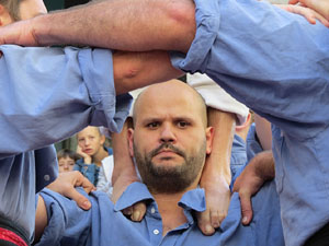 Fires de Girona 2014. Diada castellera amb Marrecs de Salt, Minyons de Terrassa i Capgrossos de Mataró