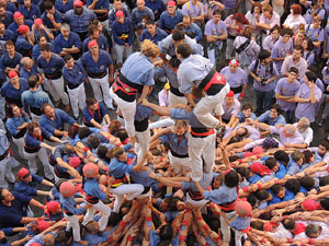 Fires de Girona 2014. Diada castellera amb Marrecs de Salt, Minyons de Terrassa i Capgrossos de Mataró