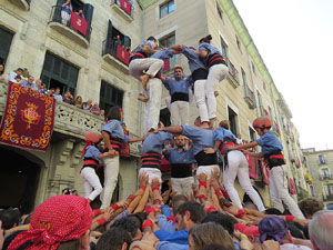 Fires de Girona 2014. Diada castellera amb Marrecs de Salt, Minyons de Terrassa i Capgrossos de Mataró