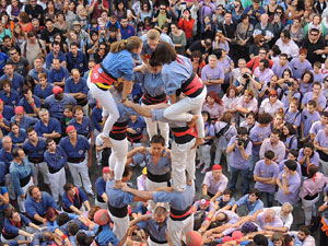 Fires de Girona 2014. Diada castellera amb Marrecs de Salt, Minyons de Terrassa i Capgrossos de Mataró