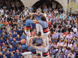 Fires de Girona 2014. Diada castellera amb Marrecs de Salt, Minyons de Terrassa i Capgrossos de Mataró