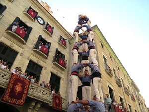 Fires de Girona 2014. Diada castellera amb Marrecs de Salt, Minyons de Terrassa i Capgrossos de Mataró