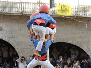 Fires de Girona 2014. Diada castellera amb Marrecs de Salt, Minyons de Terrassa i Capgrossos de Mataró