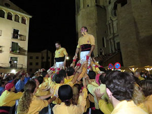 Fires de Girona 2014. Castells de vigilia a càrrec de Marrecs de Salt i Castellers de Badalona