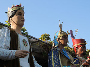 Fires de Girona 2014. La trobada de gegants: la plantada