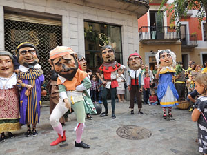 Fires 2014 a Girona. Passejada pel Barri Vell amb els capgrossos de Girona