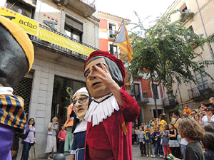 Fires 2014 a Girona. Passejada pel Barri Vell amb els capgrossos de Girona