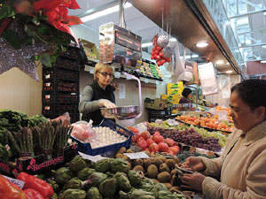 Nadal 2014 a Girona. La decoraci&oacute; nadalenca del Mercat del Lle&oacute;