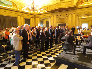 Diada Nacional 2015. Acte institucional al Saló de descans del Teatre Municipal de Girona