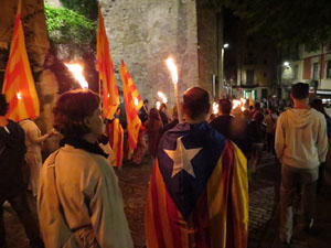 Diada Nacional 2015. IX Marxa de Torxes de Girona