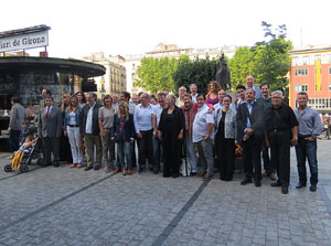 Diada Nacional 2015. Ofrena floral a Carles Rahola a la Rambla de la Llibertat
