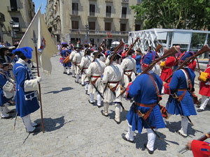 Girona resisteix! Jornades de recreació històrica de la Guerra de Successió. Escaramussa al Pont de Pedra