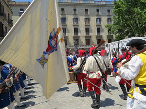 Girona resisteix! Jornades de recreació històrica de la Guerra de Successió. Escaramussa al Pont de Pedra