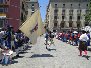 Girona resisteix! Jornades de recreació històrica de la Guerra de Successió. Escaramussa al Pont de Pedra