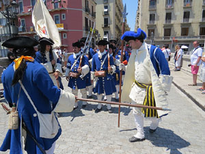 Girona resisteix! Jornades de recreació històrica de la Guerra de Successió. Escaramussa al Pont de Pedra