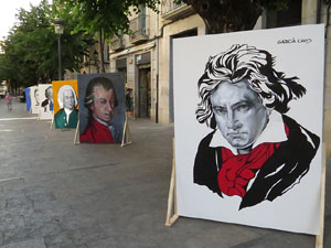 Nits de Clàssica 2015. Exposició Compositors als carrer! pintures de Martí Garcia Cros 