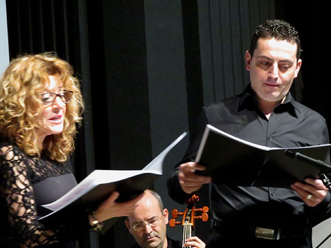 La soprano Clara Valero i el contratenor Òscar Bonay durant la seva actuació