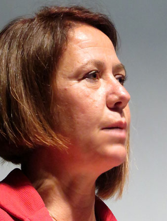 L'alcaldessa de Girona, Marta Madrenas, durant la seva intervenció a l'acte