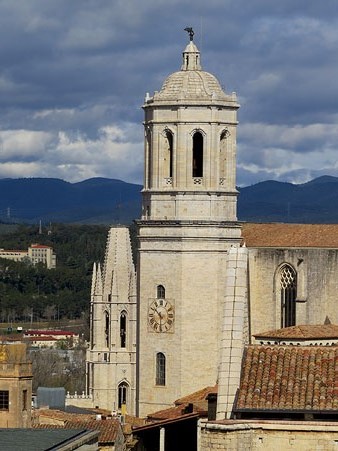 Campanars de la Catedral i de Sant Feliu des de la torre del general Peralta