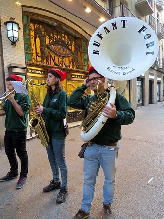La Bufant Fort Street Band a la penjada del Tarlà de Nadal