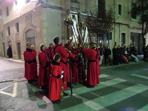 Setmana Santa 2016 a Girona. Process&oacute; del Sant Enterrament