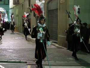 Setmana Santa 2016 a Girona. Process&oacute; del Sant Enterrament