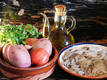 Ingredients dels popets amb patates