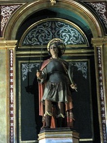 Detall del retaule de l'altar major. Imatge de Sant Hou