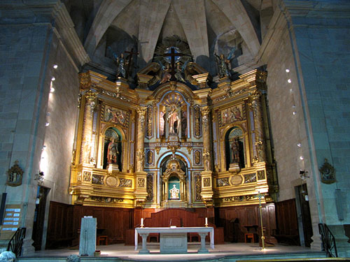 Retaule de l'altar major de l'església parroquial de Sant Feliu