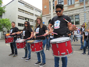 Manifestació de l'1 de maig pels carrers de Girona