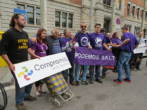 Manifestació de l'1 de maig pels carrers de Girona