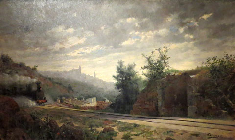 Paisatge de Girona. Antoni Graner Viñuelas, c. 1850. Oli sobre tela. Museu d'Història de Girona