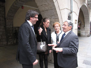 Homenatge als germans Roca del Celler de Can Roca. Arribada a la plaça del Vi