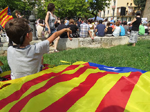 Presentació a Girona dels candidats de la llista Junts pel Sí