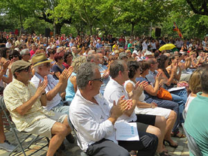 Presentació a Girona dels candidats de la llista Junts pel Sí