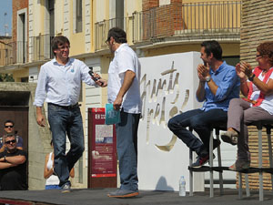 Presentaci&oacute; a Girona dels candidats de la llista Junts pel S&iacute;