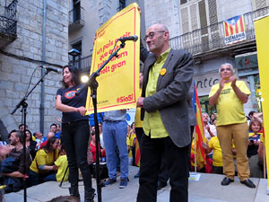 Concentració pel 9N a la plaça del Vi