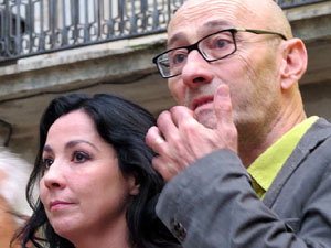 Concentració pel 9N a la plaça del Vi