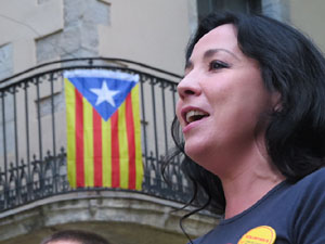 Concentració pel 9N a la plaça del Vi