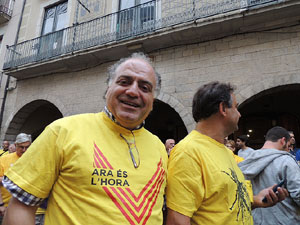 Concentració pel 9N a la plaça del Vi