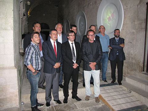 Fotografia de grup de la inauguració de l'exposició El Somni