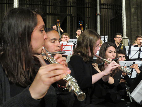 Concert de l'orquestra Simfònica i Conjunt de Vent de l'Institut Guilford, de New Haven, Connecticut, a la Catedral de Girona