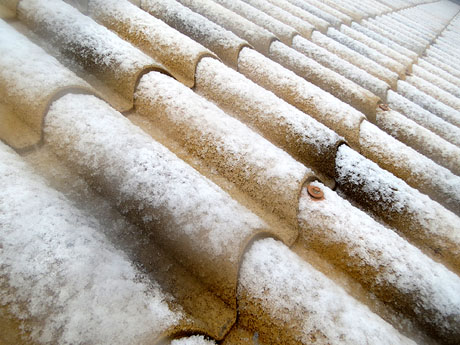Neu a Girona. La nevada a Girona el 28 de febrer 2018