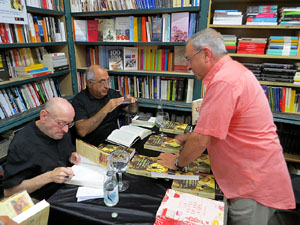 Llibreria Geli. Presentaci&oacute; de La cuina medieval i renaixentista. Moros, jueus i cristians, de Jaume F&agrave;brega, amb Joaquim Nadal i Abraham Simon