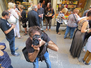 Llibreria Geli. Presentaci&oacute; de La cuina medieval i renaixentista. Moros, jueus i cristians, de Jaume F&agrave;brega, amb Joaquim Nadal i Abraham Simon