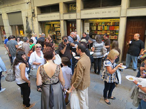 Llibreria Geli. Presentaci&oacute; de La cuina medieval i renaixentista. Moros, jueus i cristians, de Jaume F&agrave;brega, amb Joaquim Nadal i Abraham Simon