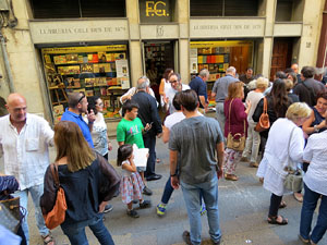 Llibreria Geli. Presentaci&oacute; de La cuina medieval i renaixentista. Moros, jueus i cristians, de Jaume F&agrave;brega, amb Joaquim Nadal i Abraham Simon